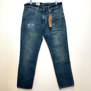 Levi’s 511 Slim Jeans 33W x 30L Blue Distressed NEW 100% Cotton